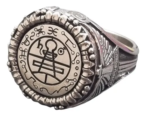Anillo Salomón Con Espada Miguel En Plata 15 Gr Art 1579
