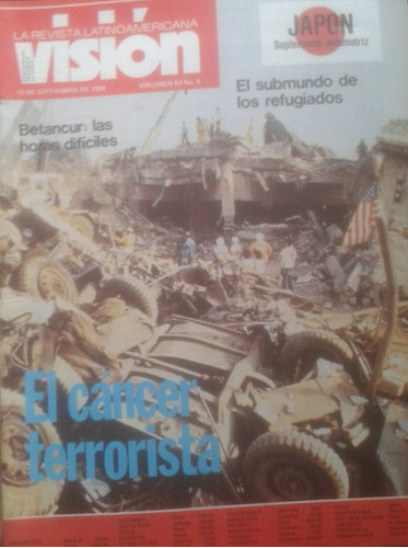 Revista Visión 10 Septiembre 1984 / Cáncer Terrorista