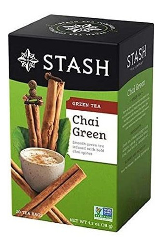 Stash Té Verde Chai Tea, 20 Count Bolsitas De Té En Hoja