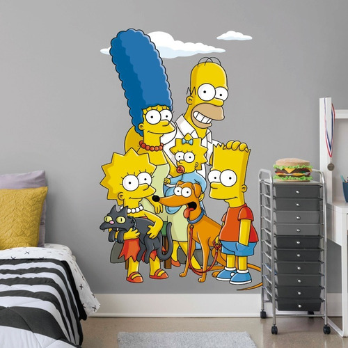 Vinil Decorativo Los Simpsons 03 Calcomanía De Pared.