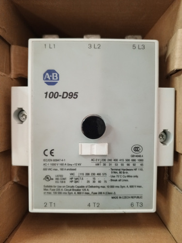 Contactor Allen Bradley 160 Amp Bobina 220v Nuevo