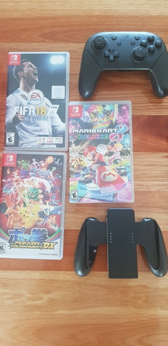 Nintendo Switch 32gb Rojo Y Azul Neón/control Adic./3juegos