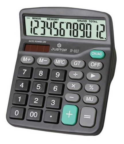 Calculadora Electronica Justop Jp-837 12 Digitos Dual 15x12