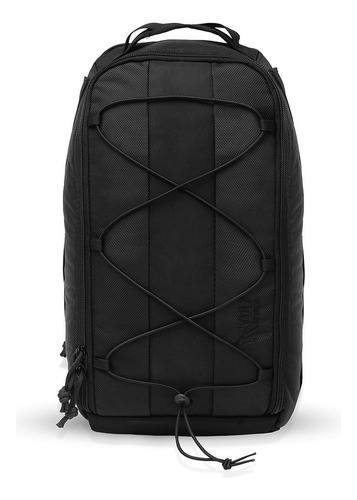 Mochila Transversal Wolf Attack Maverick Preta - Zíper Ykk® Cor Preto Desenho Do Tecido Lisa