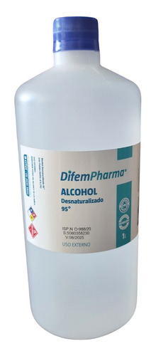 Alcohol 95° Desnaturalizado Difem Pharma 1 Litro 