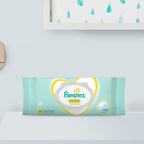 Toallitas Humedas Pampers Recien Nacido 0% Alcohol X48 Un.