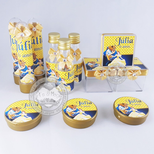 Imagem 1 de 2 de Kit Infantil Personalizado A Bela E A Fera - Todos Ostemas