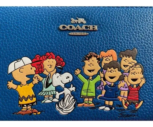 Billetera Coach X Peanuts Snoopy Friends Original, Nuevo