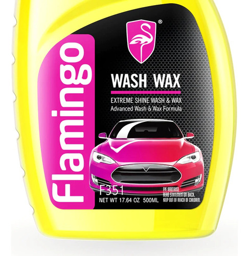  Shampoo Flamingo Con Cera Para Carro 500ml