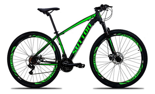 Mountain Bike Sutton New Aro 29 21 24v Disco Hidráulico Cor Preto/verde Tamanho Do Quadro 21   29