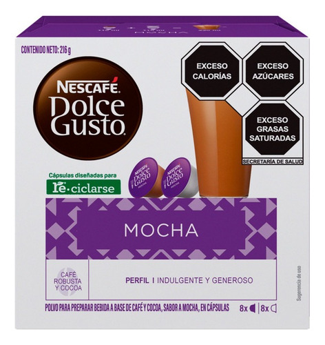 Café Nescafé Dolce Gusto X 16 Cápsulas De Mocha