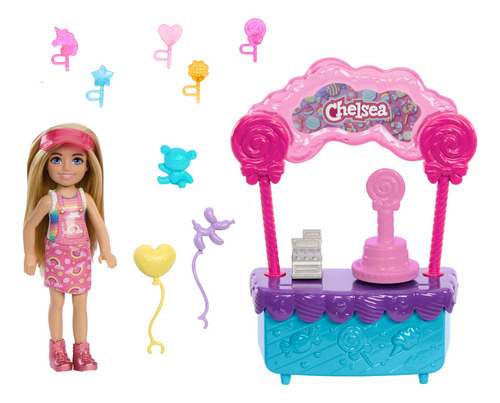 Barbie Set Game Stacie To The Rescue Chelsea Candy Station colorido multicolorido HRM07