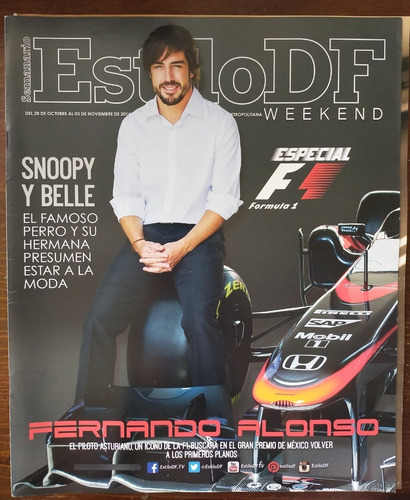 Fernando Alonso Especial Formula 1 Revista Estilo Df Año2016
