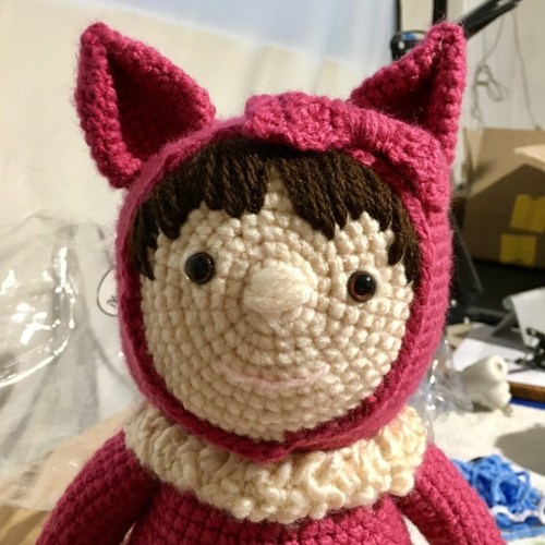 Amigurumi Muñeca Niña Vestida De Zorro Tejida A Mano
