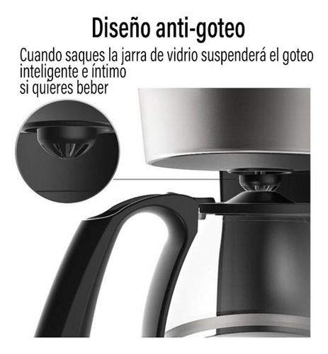 Cafetera De Goteo Semi Automática, Negro, 750ml, 120v