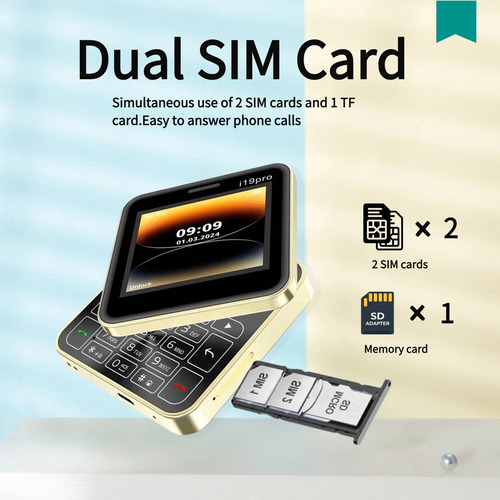 I19 Pro Teléfono Móvil 2g Dual Sim Dual Standby Grabación Automática De Llamadas, Radio Fm, Marcación Rápida, Magic Voice, Desbloqueado