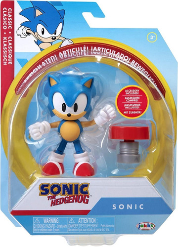 Sonic Classic Con Resorte Articulado Original 10cm