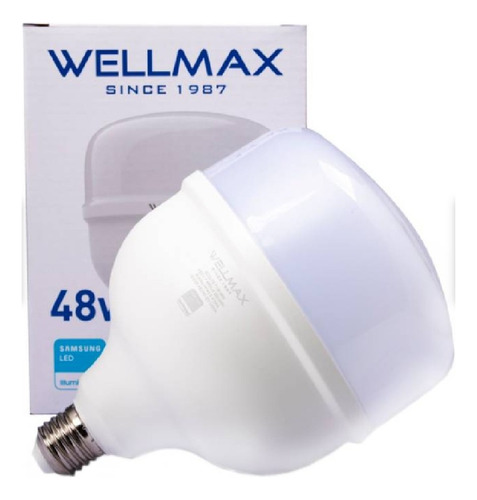 2 Ampolletas Con Led Samsung Marca Wellmax 48w Led T135