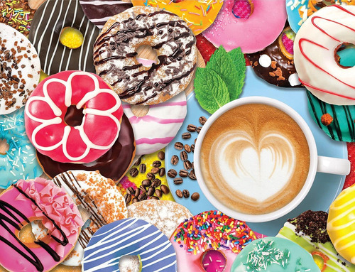 Springboks Rompecabezas De 1000 Piezas Donuts N Coffee - Pie