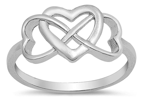 Anillo De Promesa, Con Corazón, Con Nudo De Infinito, Chapad