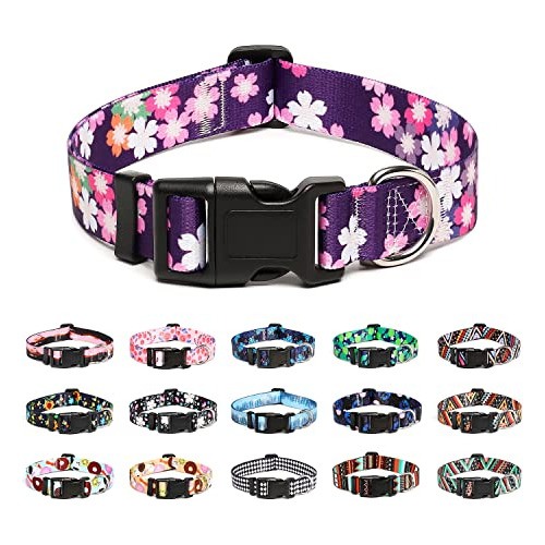 Collar De Perro Ajustable Patrones Especiales, Nylon Su...