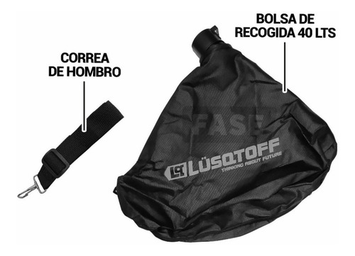 Imagen 3 de 5 de Sopla Aspiradora 2400 W Sopladora Cesped Lusqtoff Bolsa