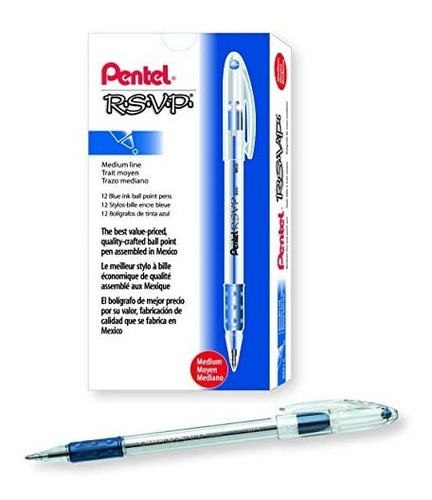 Pentel Bk91c R.s.v.p. Stick Bolígrafo, 1 Mm, Trans Barril, L