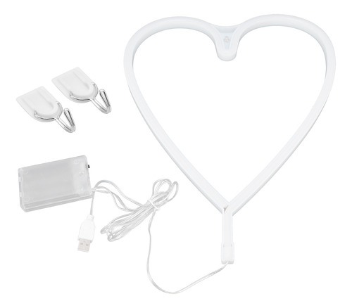 Letrero De Neón En Forma De Corazón, Luz Led Love Usb O Bate