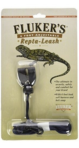 Correa Para Reptiles Fluker's, X-small, Negra