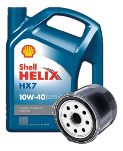 Cambio De Aceite 10w40 Shell + Filtro De Aceite Vw Gol Trend