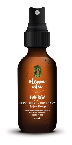 Fragancia Corporal Con Aceite Esencial De Menta 60ml.