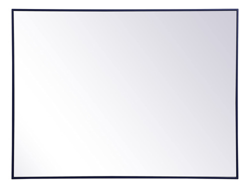 Espejo Rectangular Marco Metal 36.1 X 48.3 In Color Azul