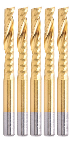 End Mill, 5 Piezas, Brocas De Fresado En Espiral, Conjunto C