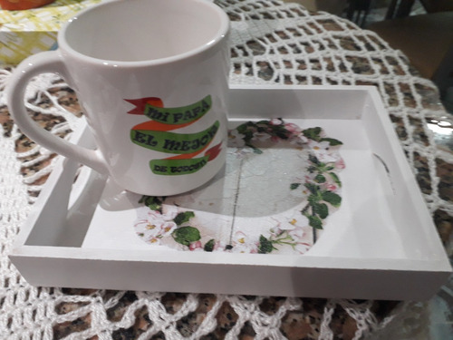 Bandejas Decoradas En Decoupage Trabajo Artesanal