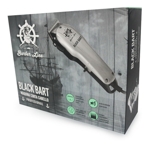 Maquina Corta Pelo Black Bart Barber Line Eurostil Barbería