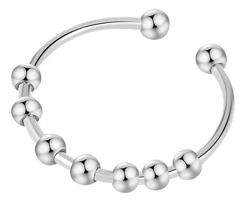 Comebachome Anillo Giratorio De Aleación De 1.7 Cm – Alivio De Ansiedad Y Control De Humor, 2 Piezas