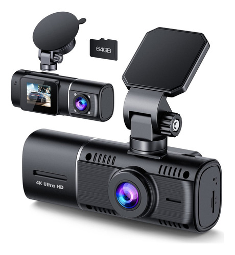 Camara De Tablero Dual 4k, Camara De Tablero Frontal E Inter