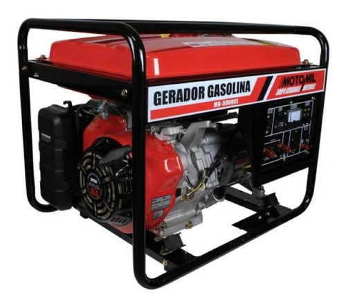 Gerador Gasolina 5000w 60hz 12vdc 110/220v Mg5000cl Motomil
