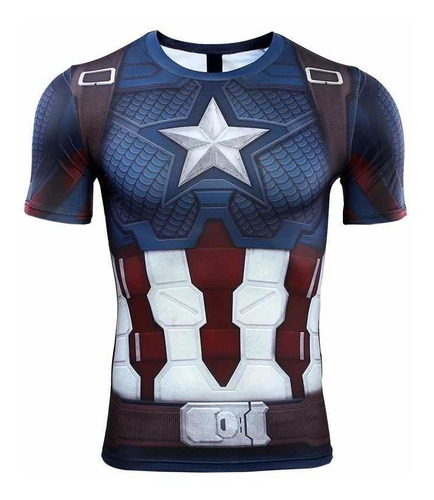 Camisetas Compresion Marvel Lycra Thanos, Spiderman,iron Man