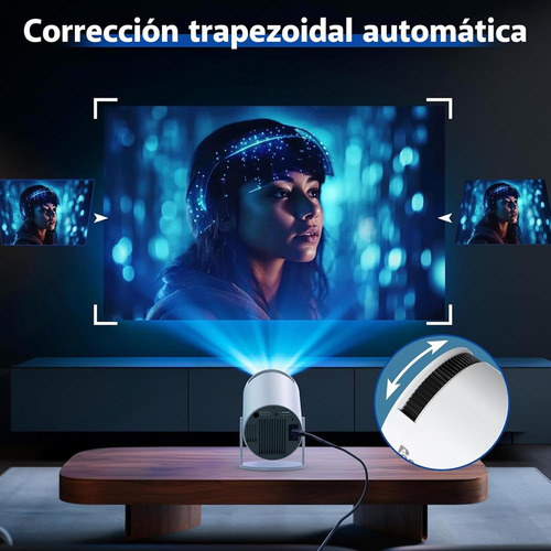 Proyector Profesional Hy300 Portatil Mini Android 1080p Proyector Hy300 Pro 4k Hd Smart Tv Led 8000lm Color Blanco Bluemos 110v/220v