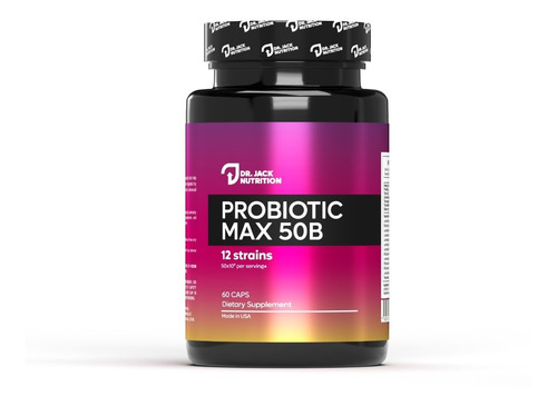 Imagen 1 de 7 de Probiotic Max 50 B - 60 Capsulas | Dr Jack Nutrition