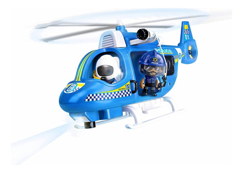 Muñeco Pinypon Action Helicóptero De Policía Everkid