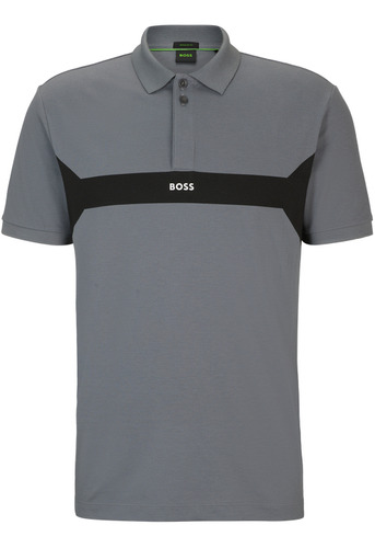 Polo Boss Para Hombre De Piqué De Algodón Con Logo