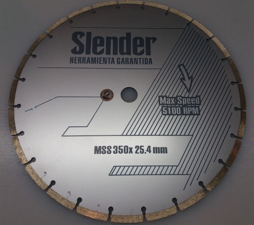 Disco Slender Segmentado 350mm X 25.4mm - Herracor