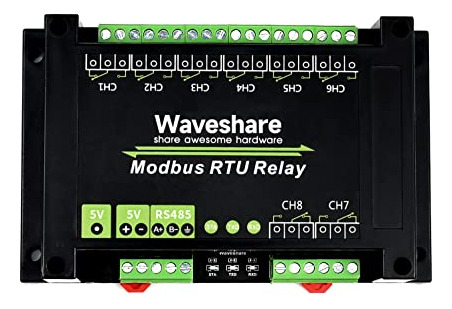 Módulo De Relé Modbus Rtu 8-ch Con Rs485, Protección De