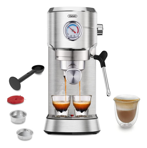 Cafetera Espresso Profesional Compacta Gevi De 20 Bar...