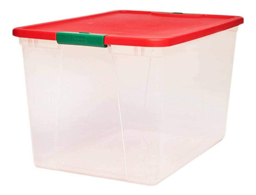 Homz Contenedor De Plastico Transparente Extra Grande De 64