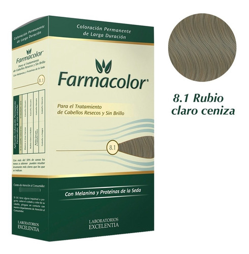 Farmacolor Kit Rub Cla Ceniz N°8.1 X 1 Estuche. De Fábrica.