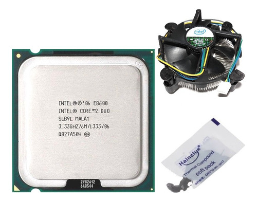 Processador Core 2 Duo E8600 3,33ghz 6m 1333mhz + Cooler 775