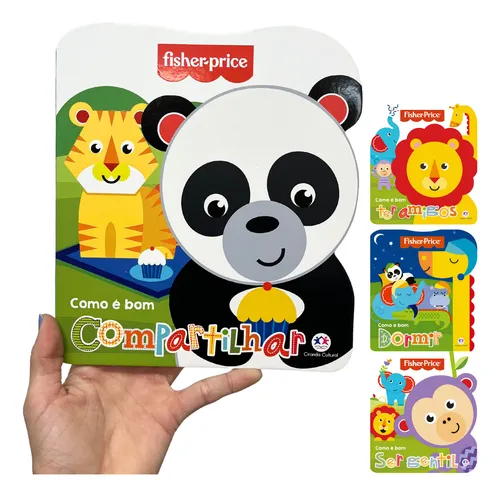 Livro Cartonado Fisher-price | Coleção Como É Bom | Compartilhar, Dormir, Ter Amigos, Ser Gentil | Ciranda Cultural